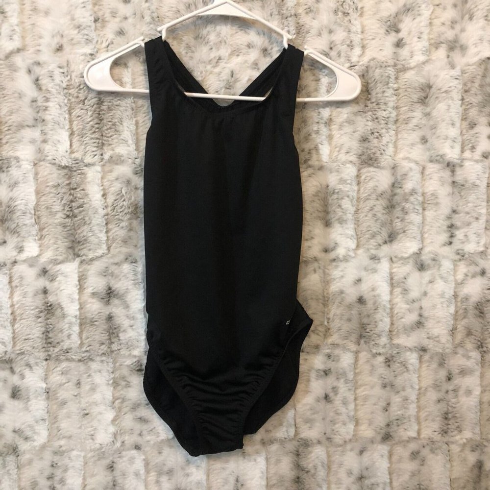 Dolfin Women's Solid Black Swim Swimsuit Bathing Suit Large NWT 790-D